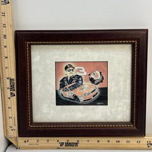 Vintage Dale Earnhardt Sr 3 Monte Carlo Framed NASCAR Print Art Wall Hanging